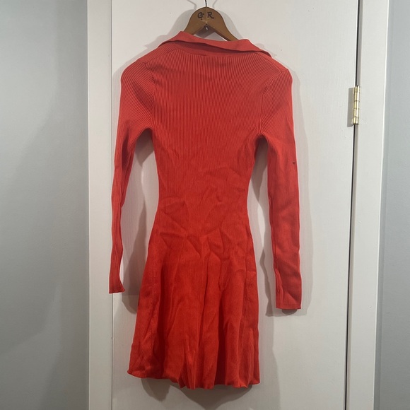 Zara Red Long Sleeve Dress size S - Picture 4 of 4